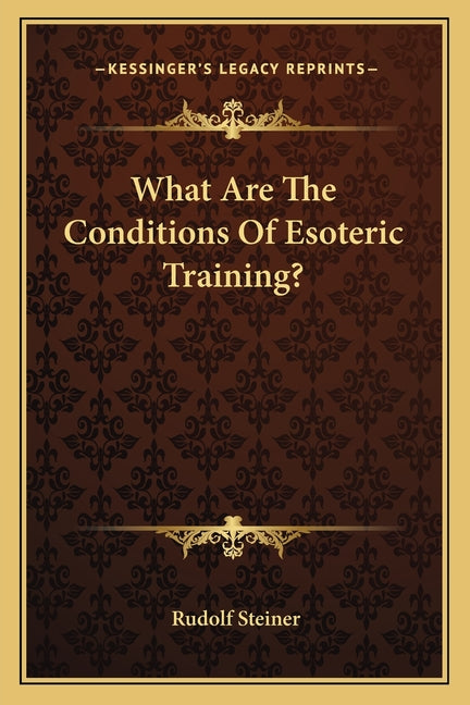 What Are The Conditions Of Esoteric Training? - Ingram