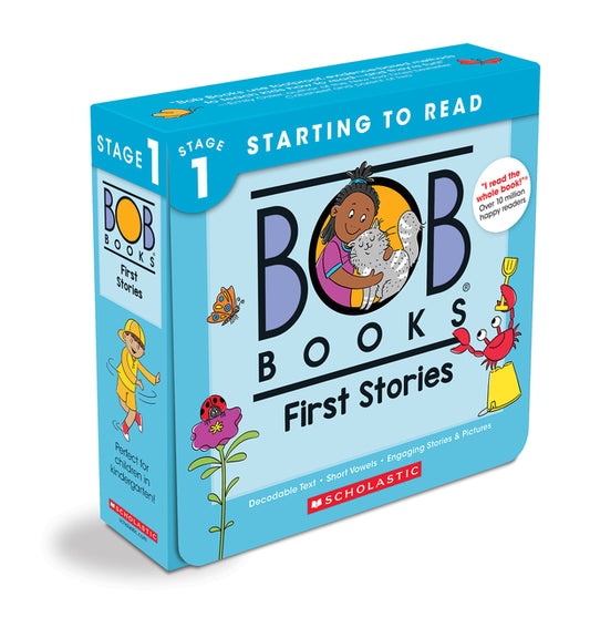 Bob Books - First Stories Box Set Decodable Phonics Books, Ages 4 and Up, Kindergarten (Stage 1: Starting to Read) - Ingram