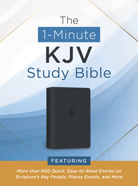 1-Minute KJV Study Bible (Pewter Blue): Featuring More Than 800 Quick, Easy-To-Read Entries on Scripture's Key People, Places, Events, and More - Ingram