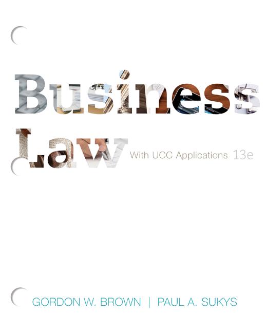 Business Law: With UCC Applications - Ingram