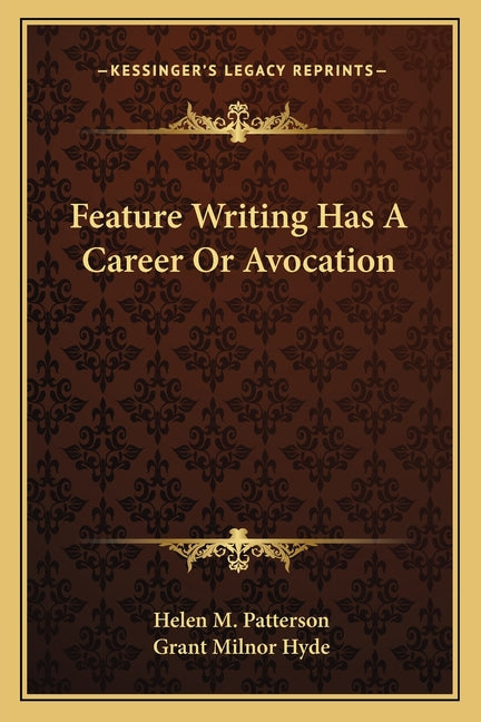 Feature Writing Has A Career Or Avocation - Ingram