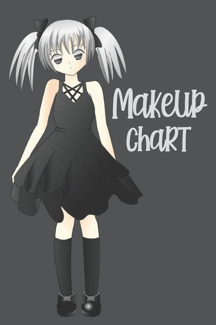 Makeup Chart: Kawaii Girl Anime Lover, Silver-Gray Cover - Face Charts for Makeup Artists, Vloggers and Cosplay Influencers - Ingram