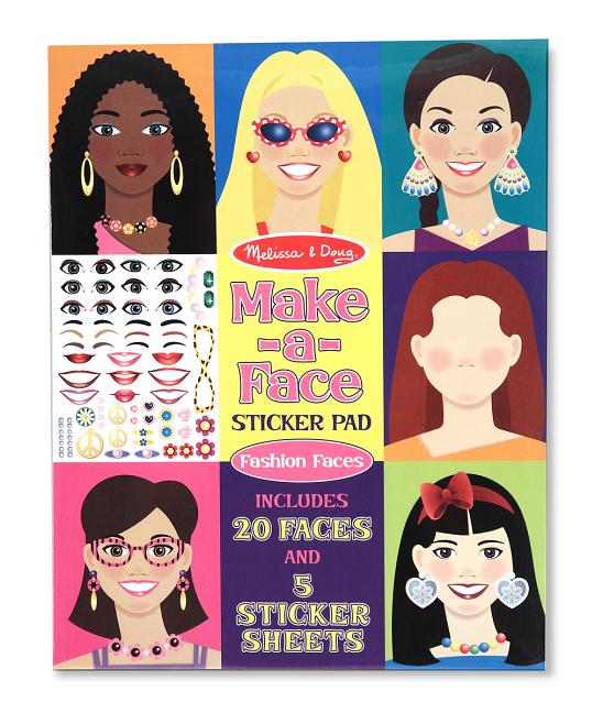 Make-A-Face Fashion Faces Sticker Pad - Ingram