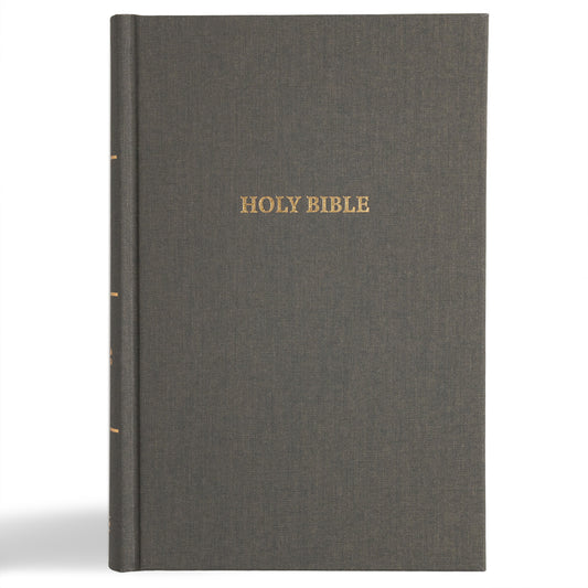 CSB Grace Bible, Charcoal Cloth Over Board (Dyslexia Friendly) - Ingram