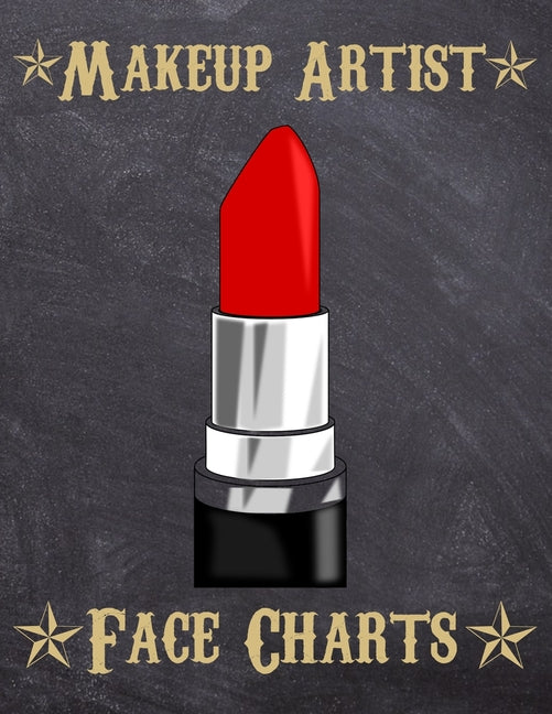 Makeup Artist Face Charts: Makeup cards to paint the face directly on paper with real make-up - Ideal for: professional make-up artists, vloggers - Ingram