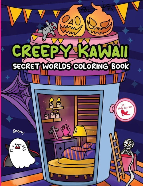 Creepy Kawaii Secret Worlds Coloring Book: A Coloring Book featuring Creepy Kawaii Tiny Spooky City, Cute Horror Ghost for Stress Relief & Relaxation - Ingram