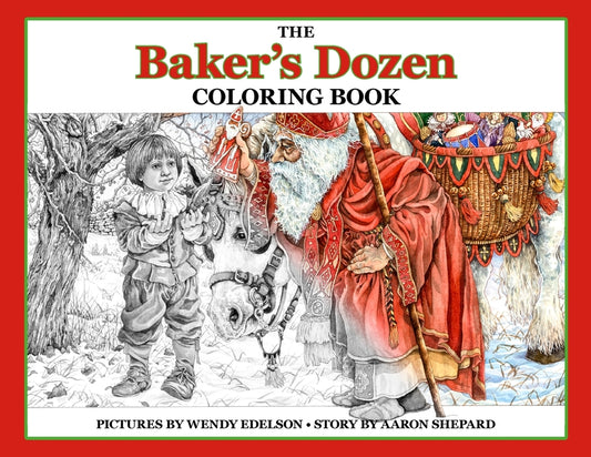 Baker's Dozen Coloring Book: A Grayscale Adult Coloring Book and Children's Storybook Featuring a Christmas Legend of Saint Nicholas - Ingram