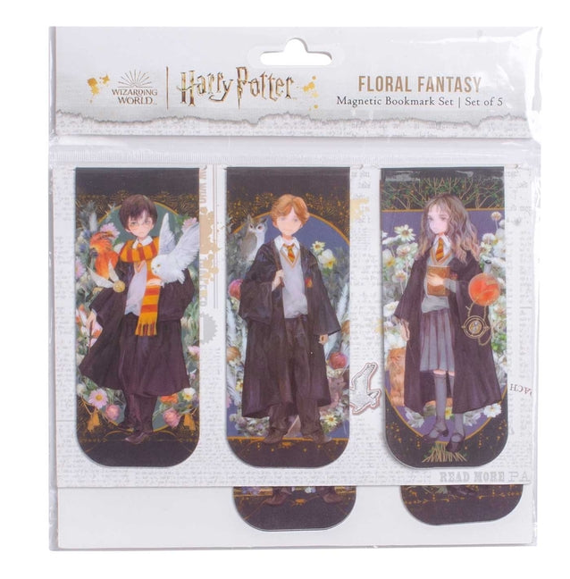 Harry Potter: Floral Fantasy Magnetic Bookmark Set (Set of 5) - Ingram