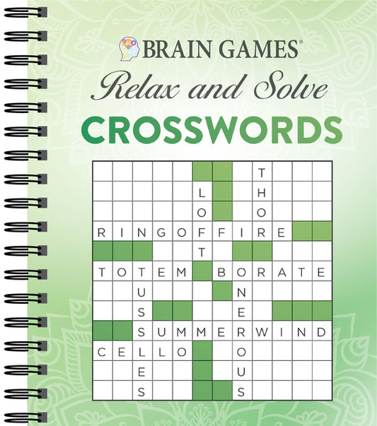 Brain Games - Relax and Solve: Crosswords (Green) - Ingram