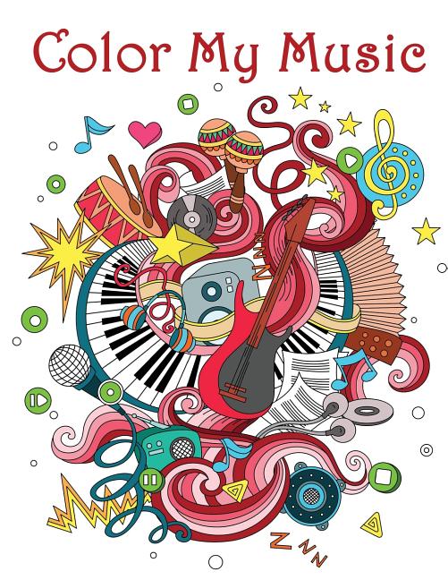 Color My Music: - Mosaic Music Featuring 40 Stress Relieving Designs of Musical Instruments - Ingram
