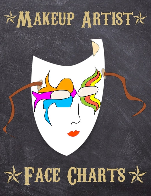 Makeup Artist Face Charts: Makeup cards to paint the face directly on paper with real make-up - Ideal for: professional make-up artists, vloggers - Ingram