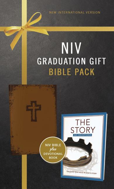 NIV, Graduation Gift, Bible Pack for Him, Brown, Red Letter Edition (Special) - Ingram