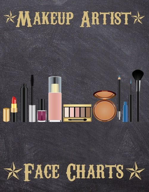 Makeup Artist Face Charts: Makeup cards to paint the face directly on paper with real make-up - Ideal for: professional make-up artists, vloggers - Ingram