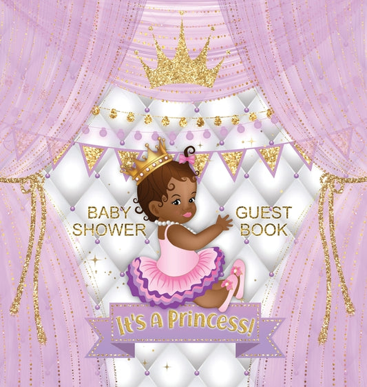 It's a Princess: African American Baby Shower Guest Book for Black Girls with Royal Purple & Gold Theme - Sign In, Personalized Wishes for Baby, Advic - Ingram