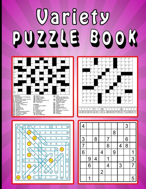 Variety Puzzle book: Large print Puzzle book! Soduko, word search, CodeWord and CrossWord 111 pages - Ingram