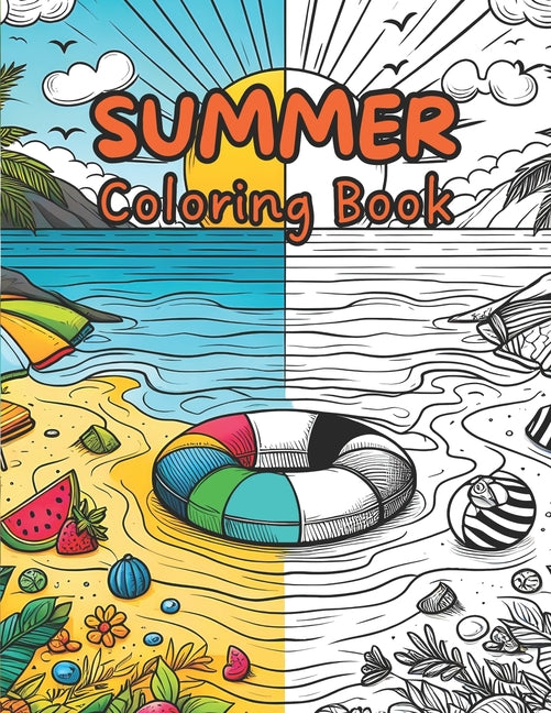 Summer Coloring Book. 55 Unique Designs: Featuring Summertime Themed Scenes - Ingram