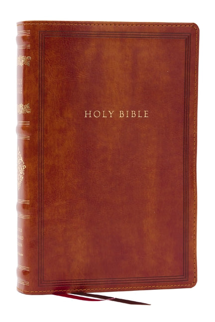 RSV Personal Size Bible with Cross References, Brown Leathersoft, Thumb Indexed, (Sovereign Collection) - Ingram