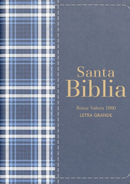 Biblia Rvr 1960 Compacta Símil Piel Cuadros Azul Marino Oscuro (Bible Rvr 1960 Compact Size Leatherlike Navy Blue Checked Pattern (Spanish Edition) - Ingram