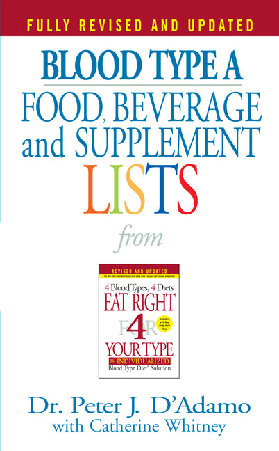 Blood Type a Food, Beverage and Supplement Lists - Ingram