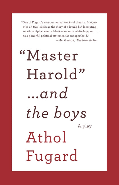 Master Harold and the Boys: A Play - Ingram