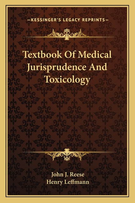 Textbook Of Medical Jurisprudence And Toxicology - Ingram